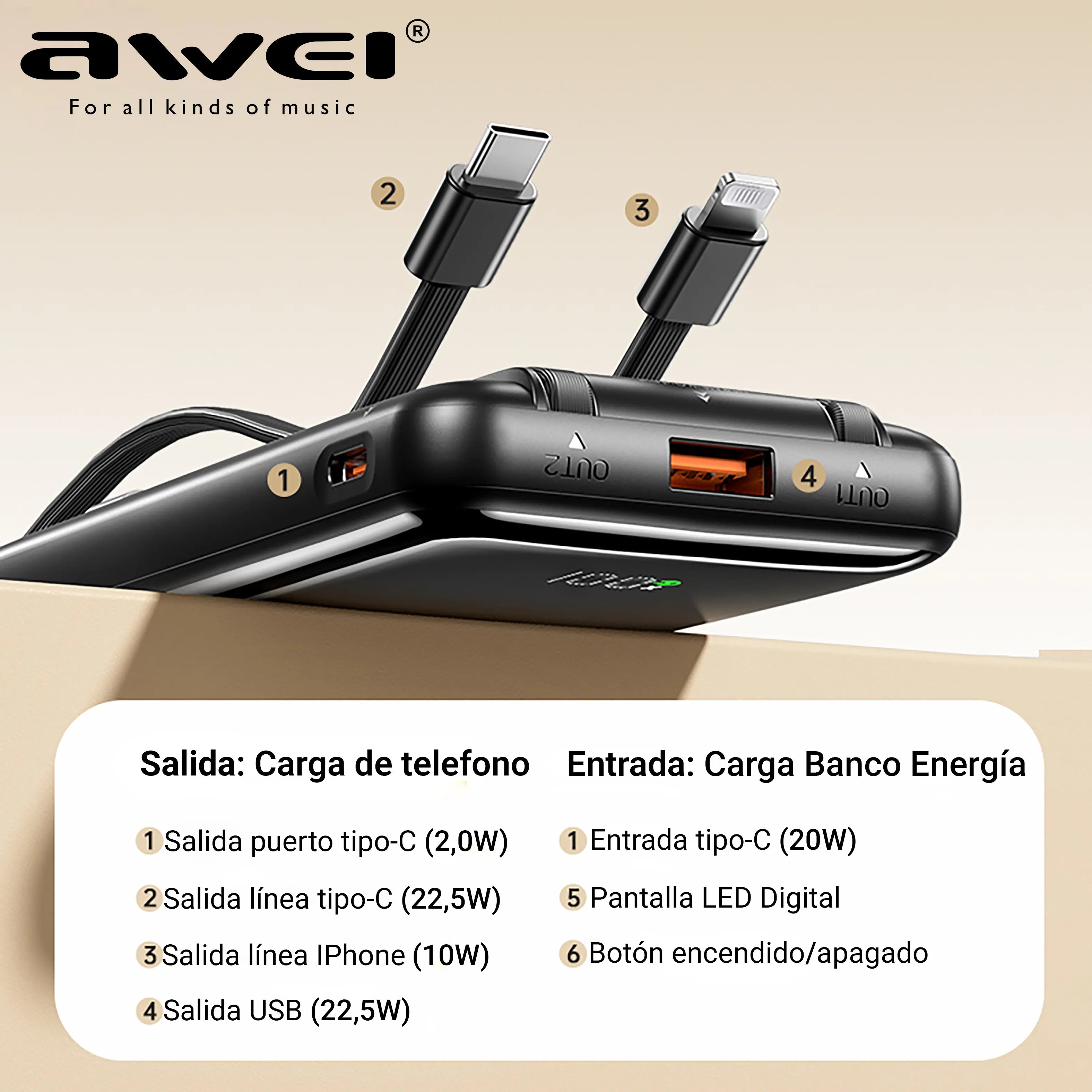 Batería Portátil P76K