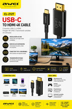 Cable Tipo-C a HDMI CL-212T